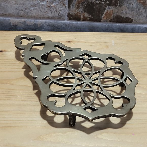 VTG Brass Bronze Trivet Wall Hanging Decor - Picture 6 of 10